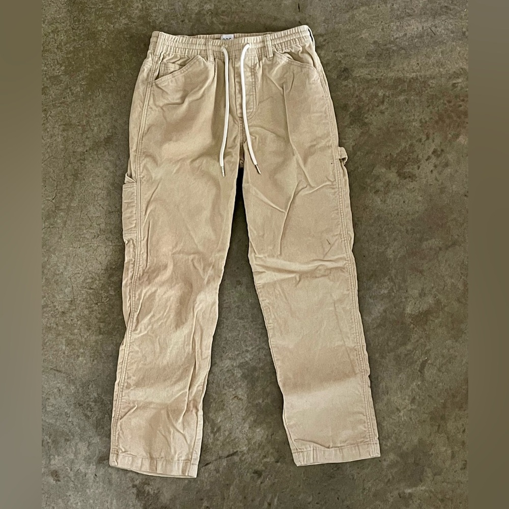 BDG Tan and cream corduroy cargo pants